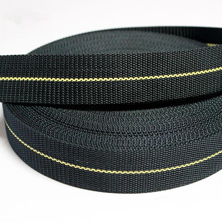 Black aramid webbing